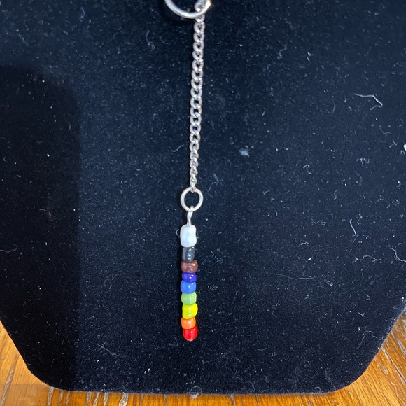 Rainbow necklace and earrings - Picture 2 of 3